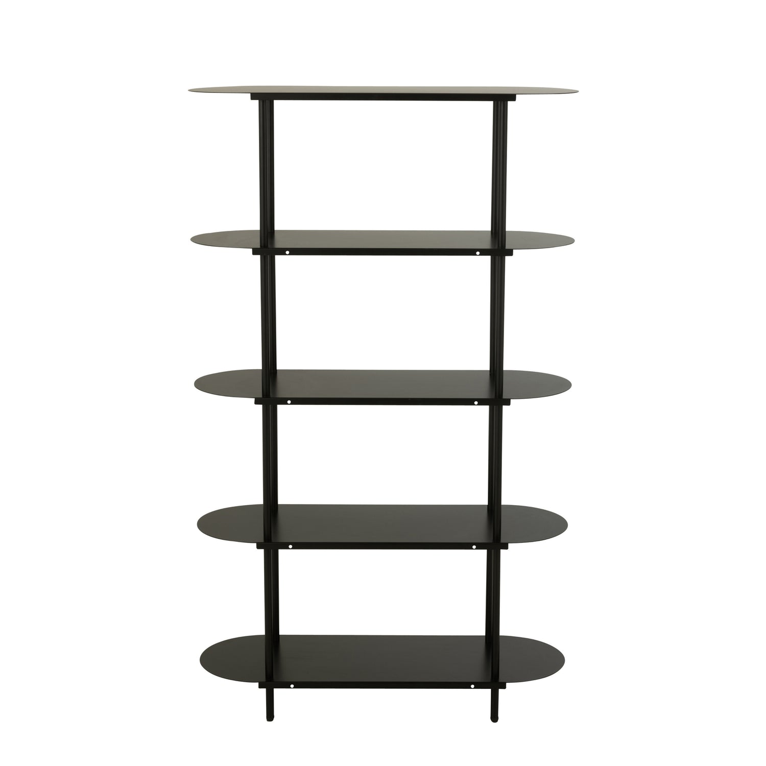 Rek Ovaal Metaal Zwart J-Line - Rek - J-Line - livinglovely.nl