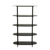Rek Ovaal Metaal Zwart J-Line - Rek - J-Line - livinglovely.nl