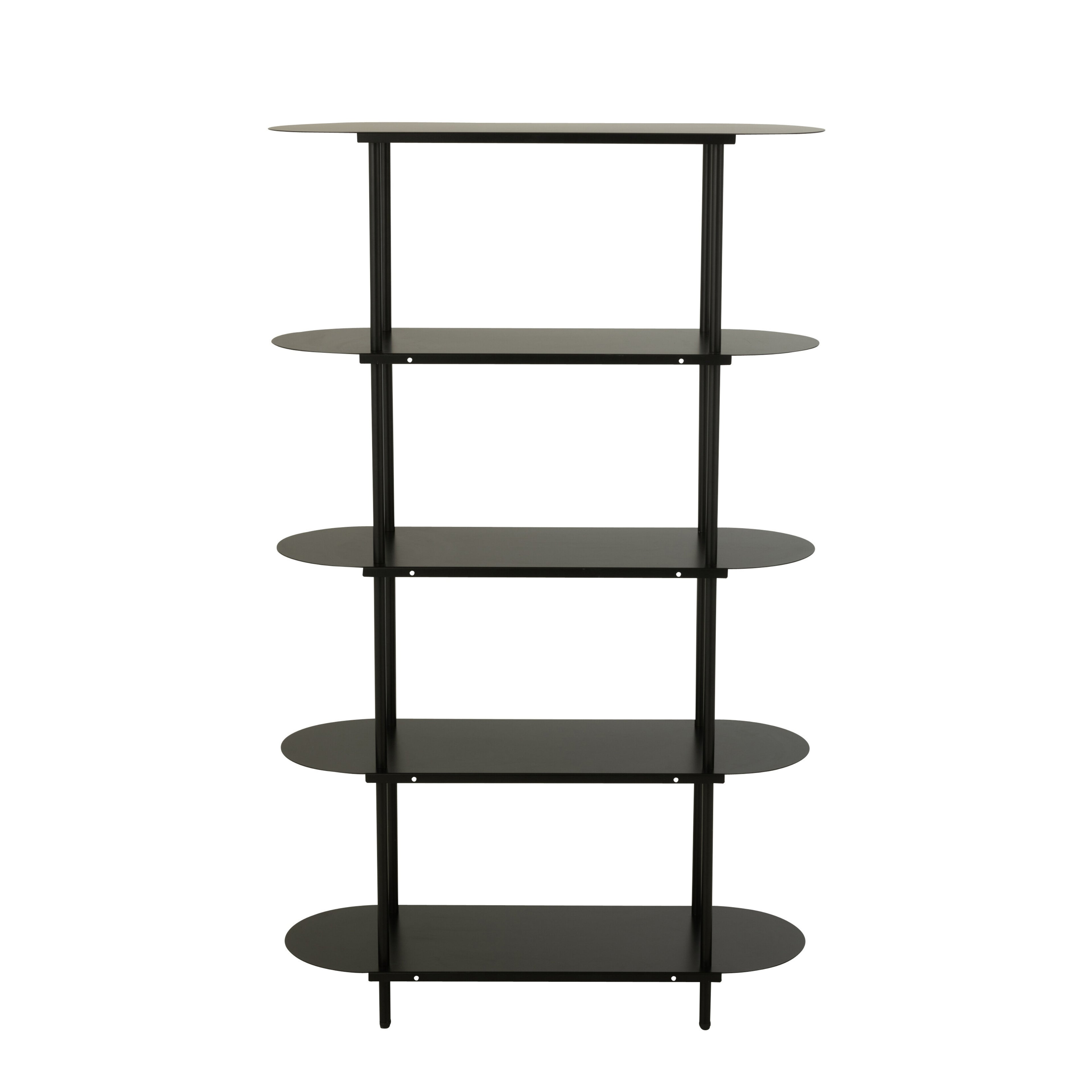 Rek Ovaal Metaal Zwart J-Line - Rek - J-Line - livinglovely.nl
