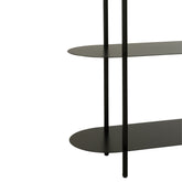 Rek Ovaal Metaal Zwart J-Line - Rek - J-Line - livinglovely.nl