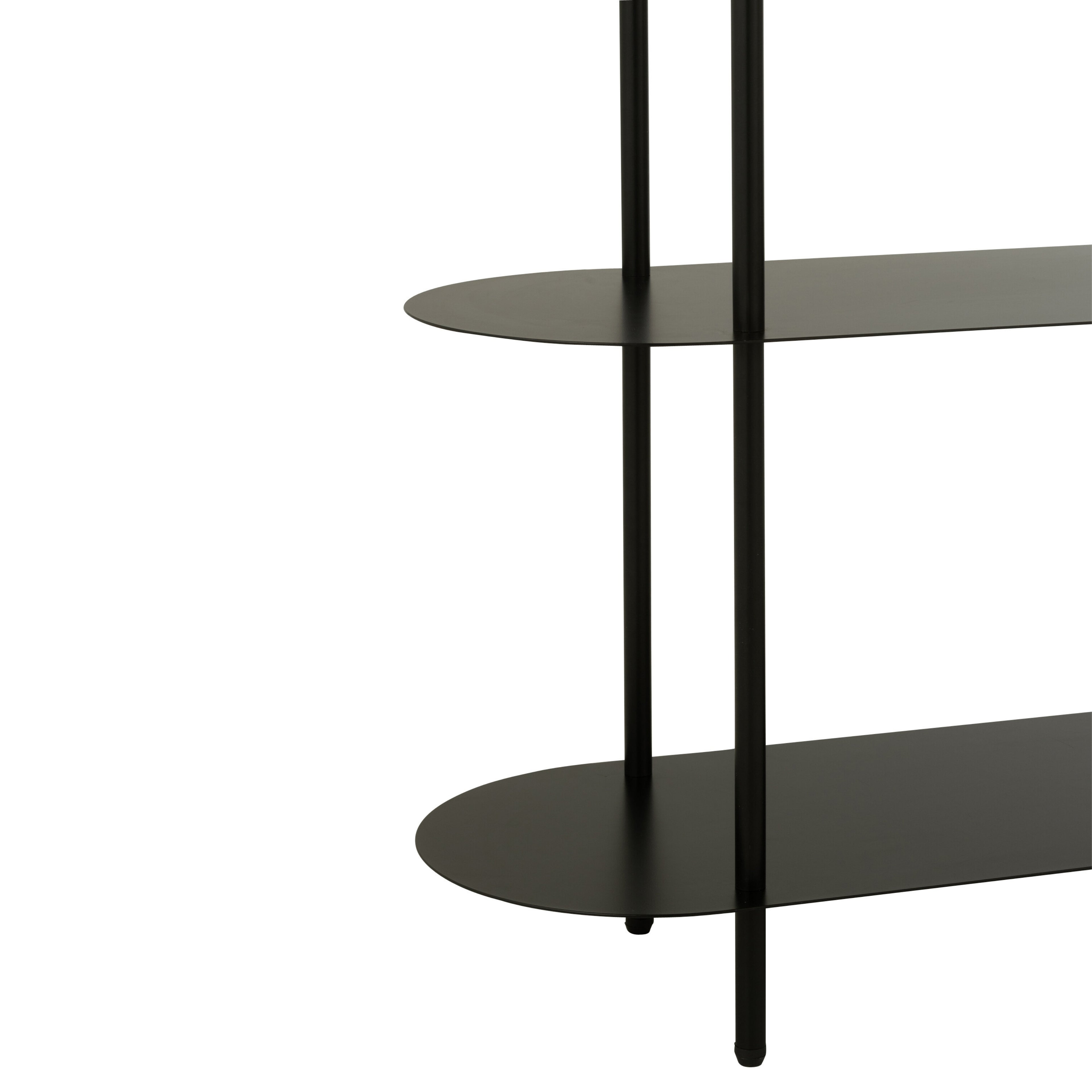Rek Ovaal Metaal Zwart J-Line - Rek - J-Line - livinglovely.nl
