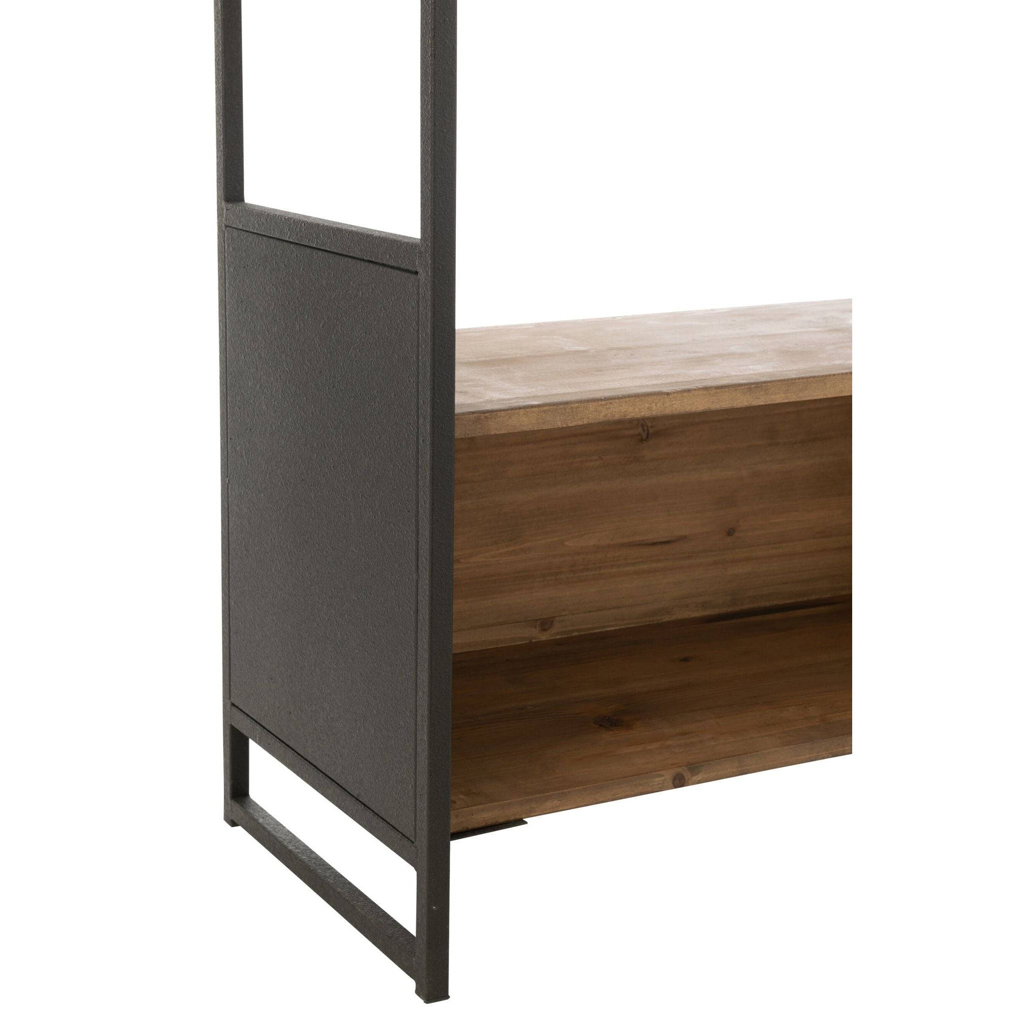 Rek Rustik Gerecycled Hout Zwart/Naturel Small J-Line