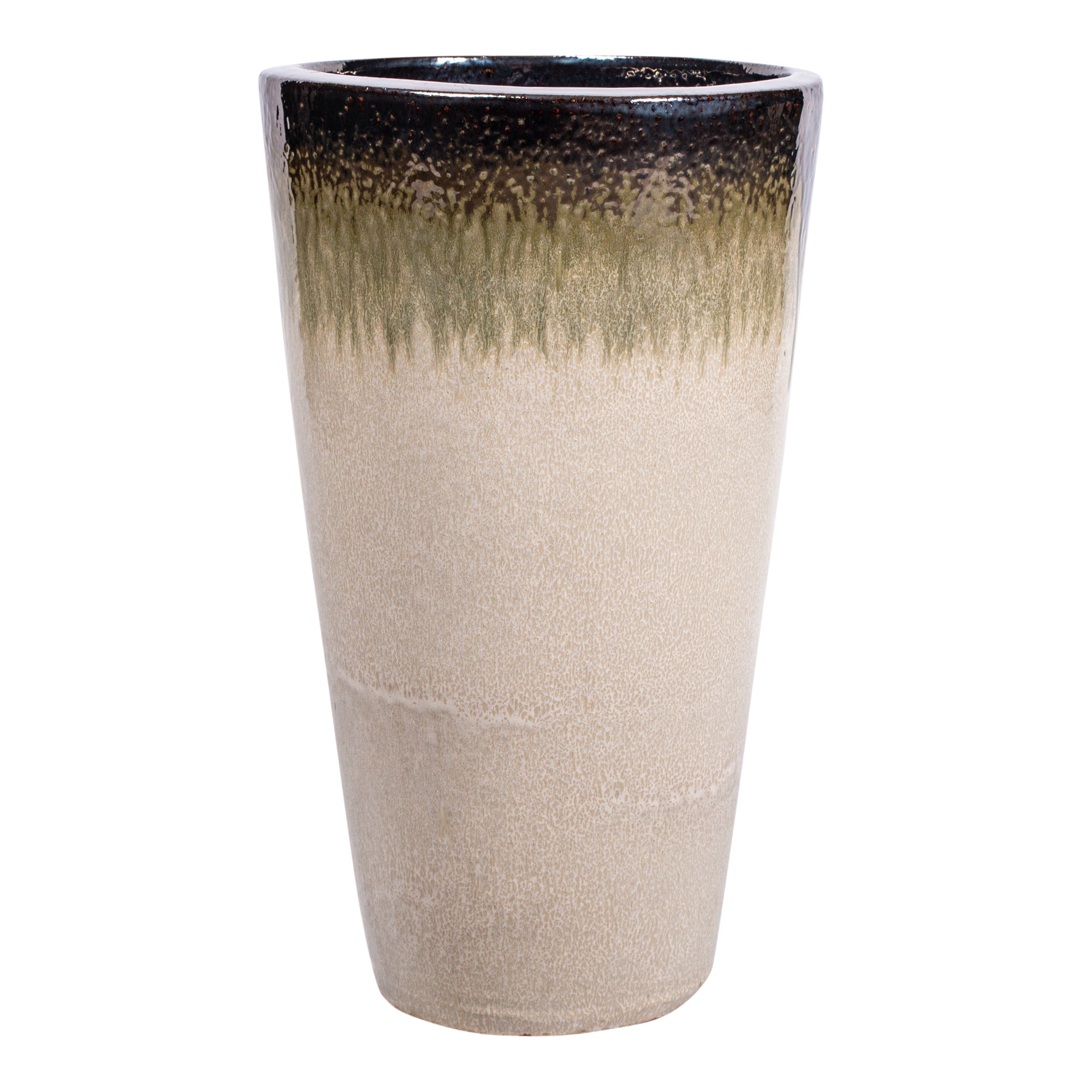 Relly Bronze Pearl Two Tones Ceramicpot Round Set van 3 PTMD - Pot - PTMD - livinglovely.nl