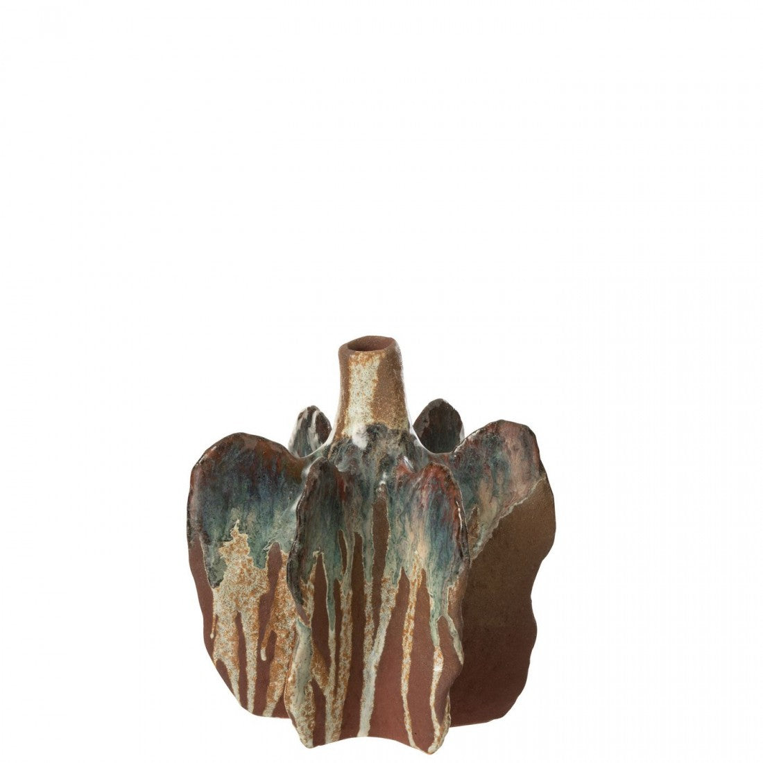 Vaas Naga Keramiek Roest Bruin Medium 18,5x18x20,5cm J-Line