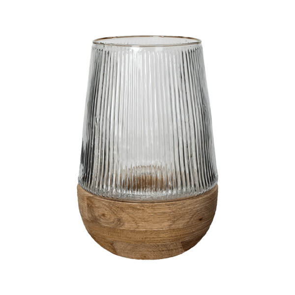 Arbre - Windlicht/vaas - Mango hout - DIA 22 x H 72 cm - Naturel Pomax