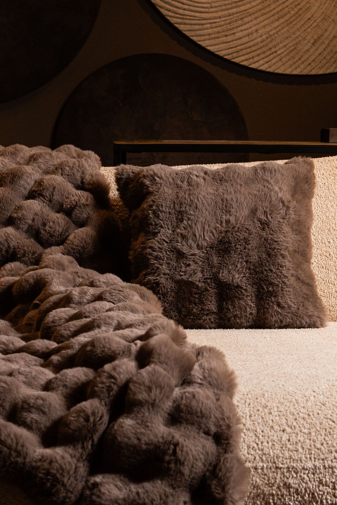 Plaid Dunae Taupe Nep Bont Large 220x240cm PTMD