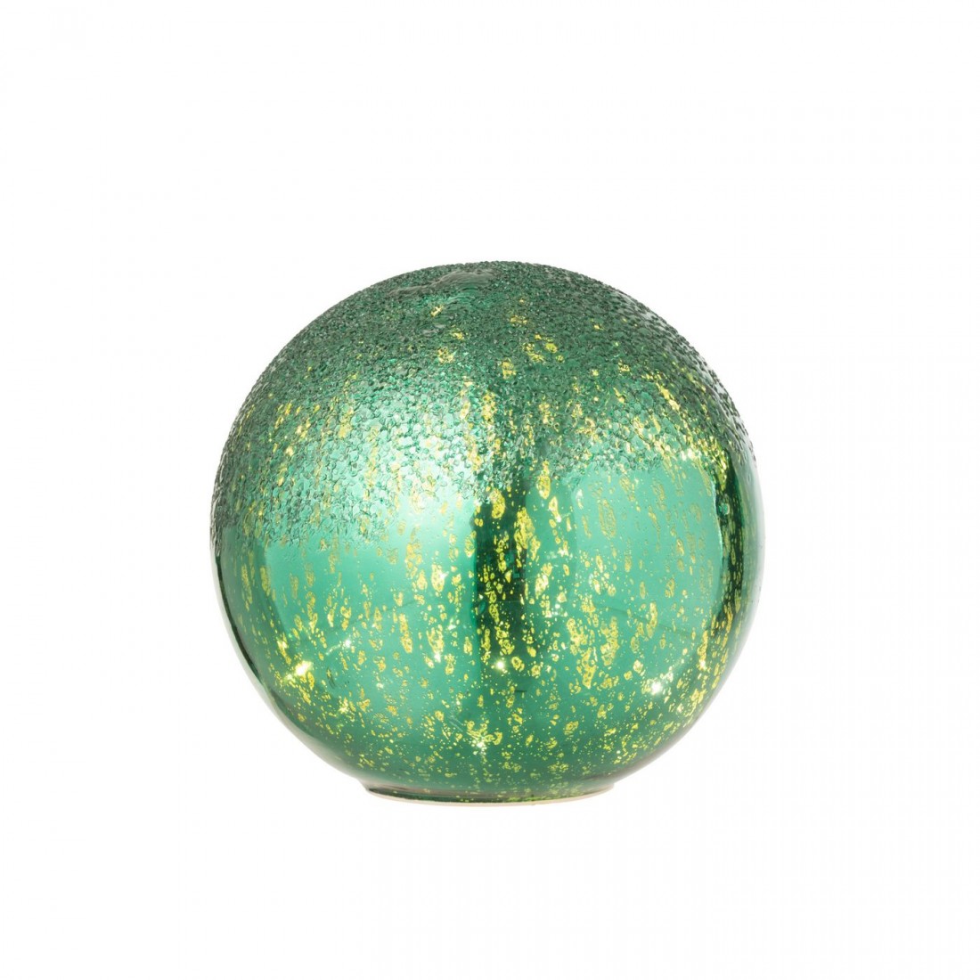 Bal Led Gekraakt Glas Groen Set van 2 J-Line