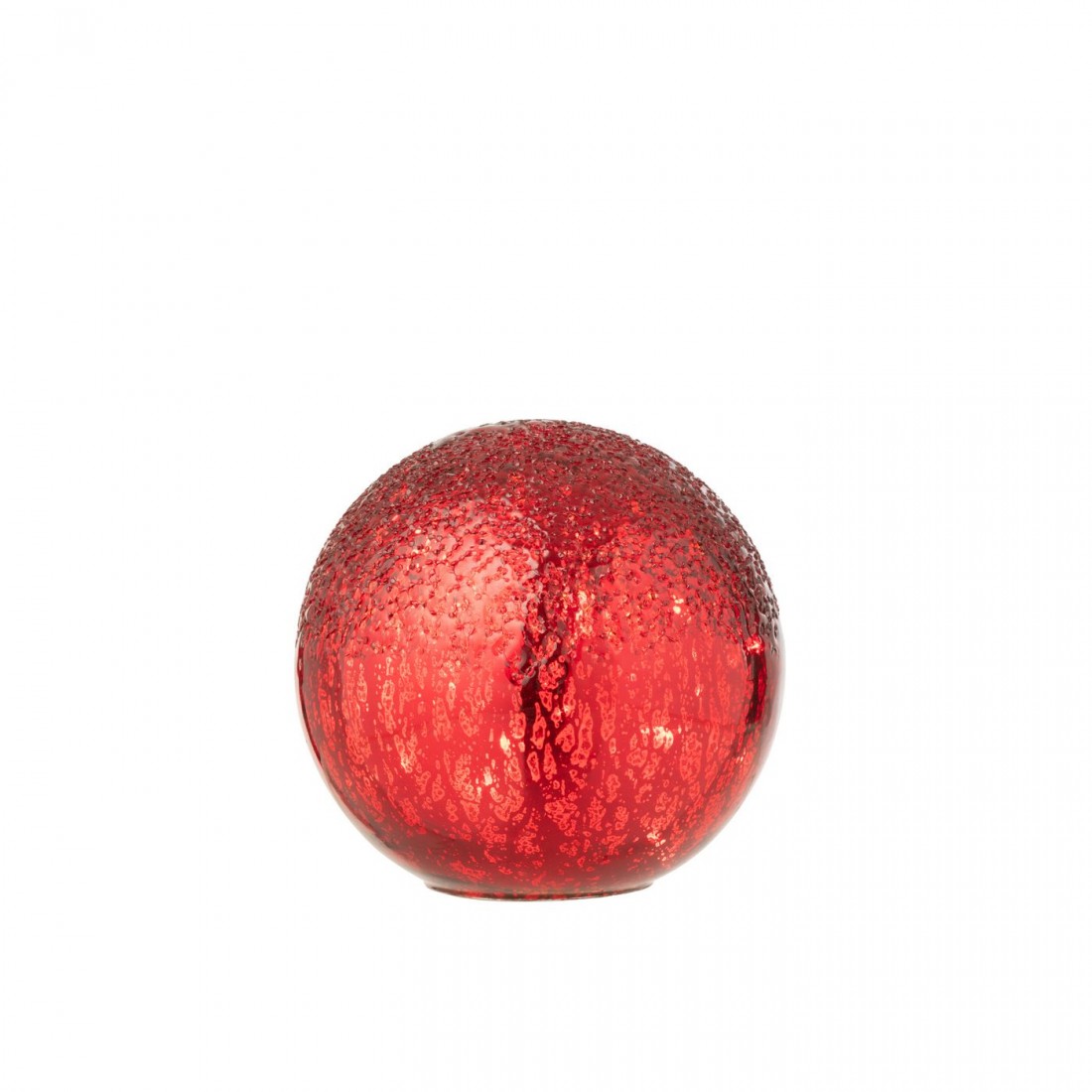 Bal Led Gekraakt Glas Kerstrood Set van 2 J-Line