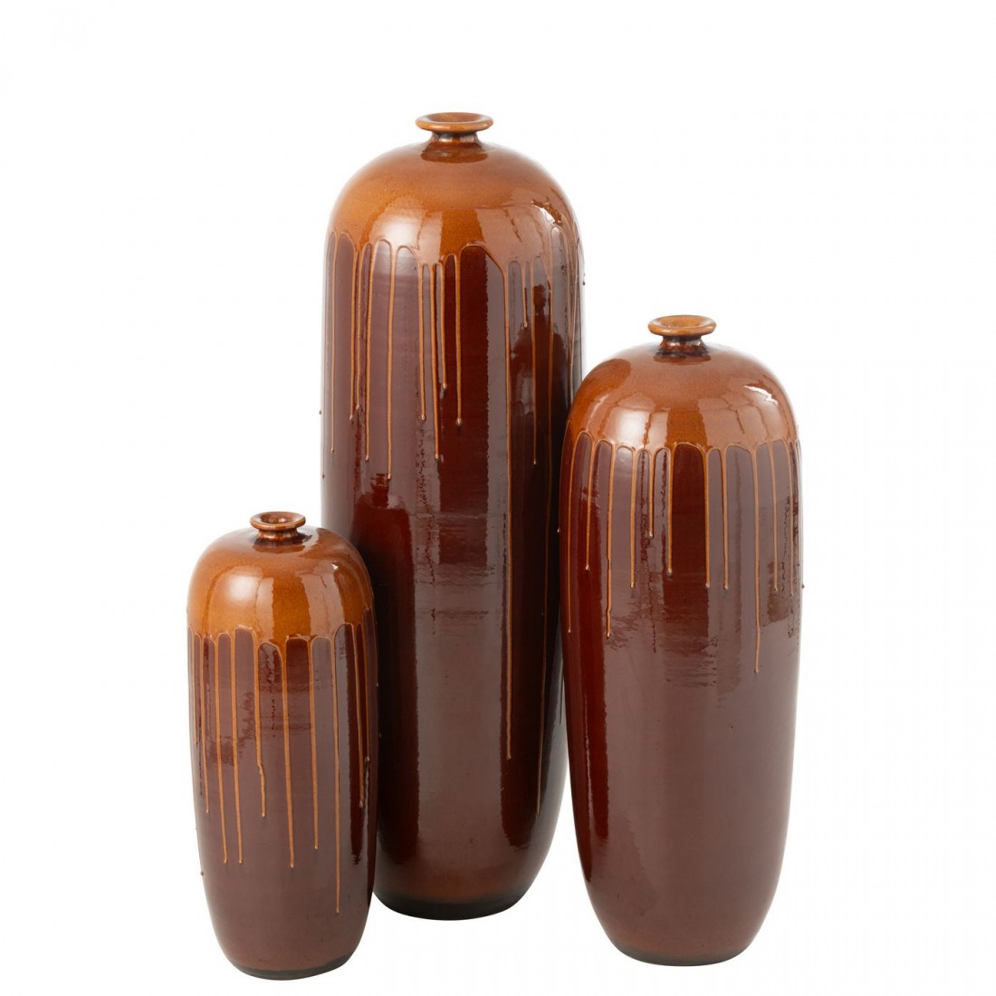 Vaas Lee Terra Blinkend Bruin/Oranje Large Ø28xH95cm J-Line