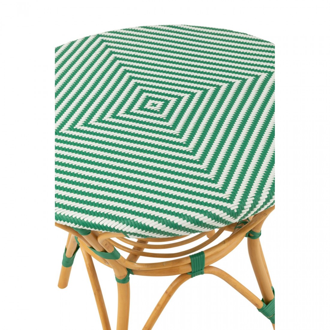 Eettafel Rotan Donkergroen/Wit J-Line