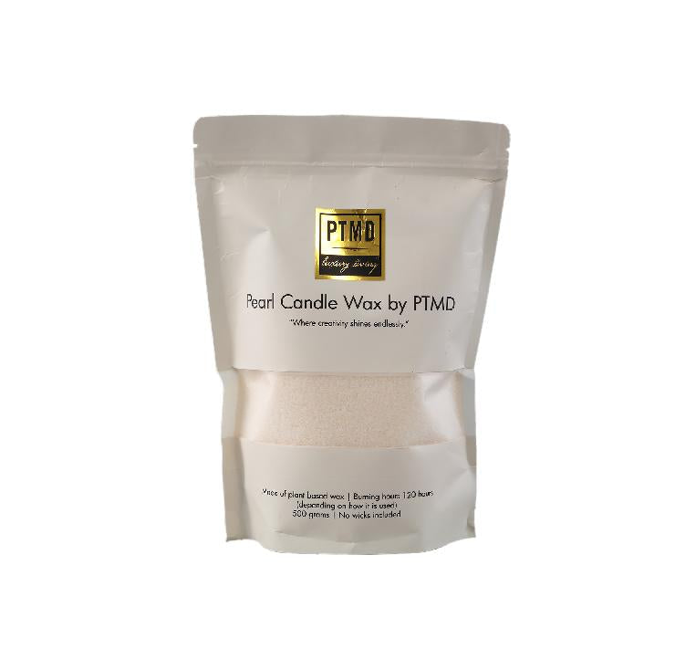 PTMD Pearl Candle Wax 500 gram Off White + Candle Wax Wick Box
