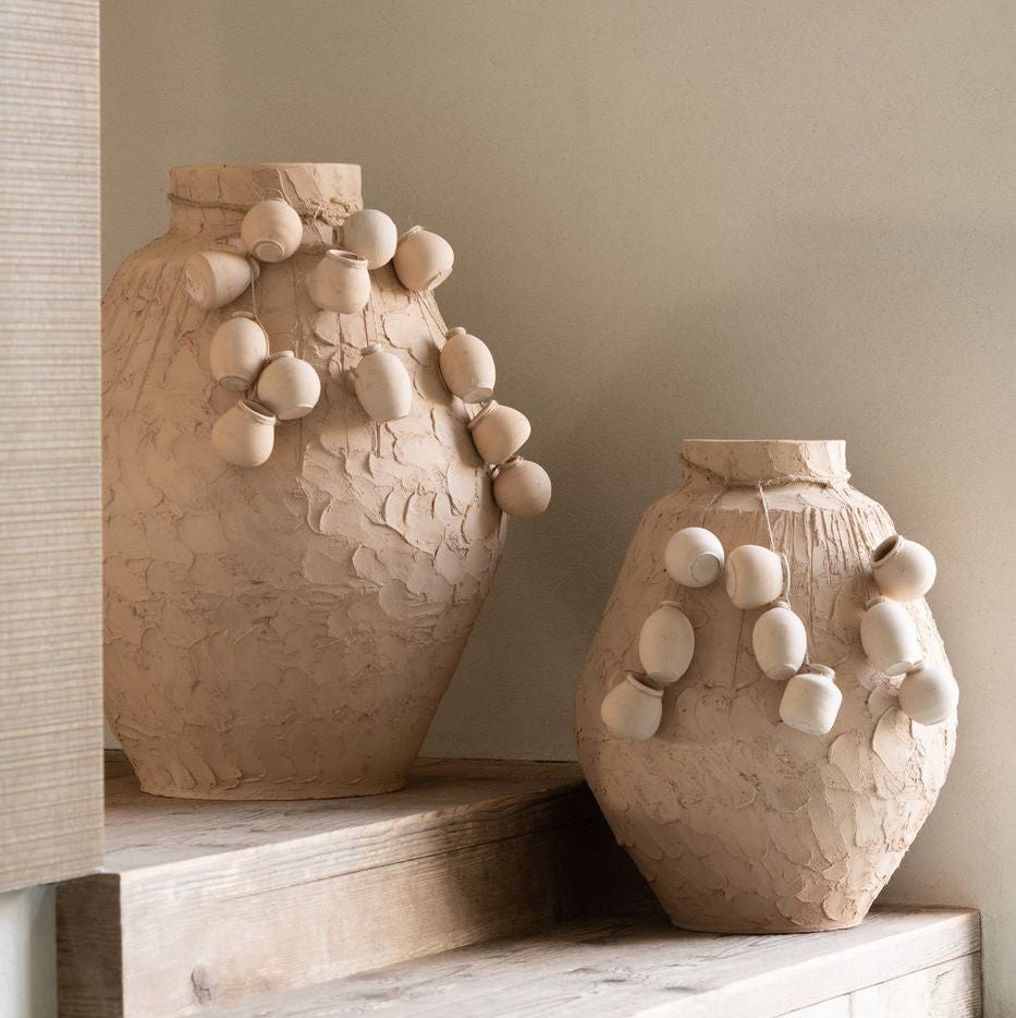 Pot + Hangpotjes Klei Naturel Large J-Line