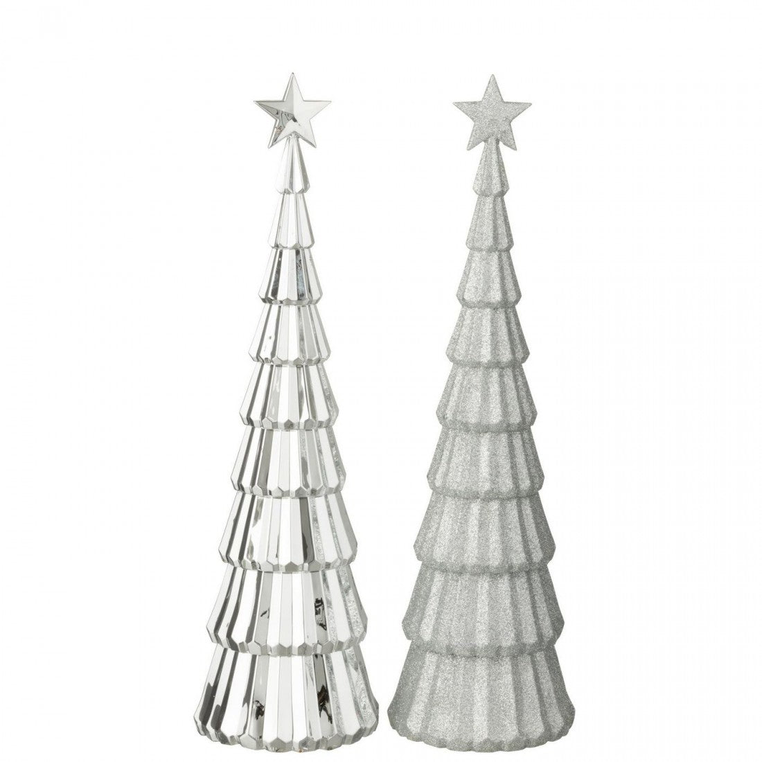 Boom + Ster Plastiek Zilverkleurig Set van 2 J-Line