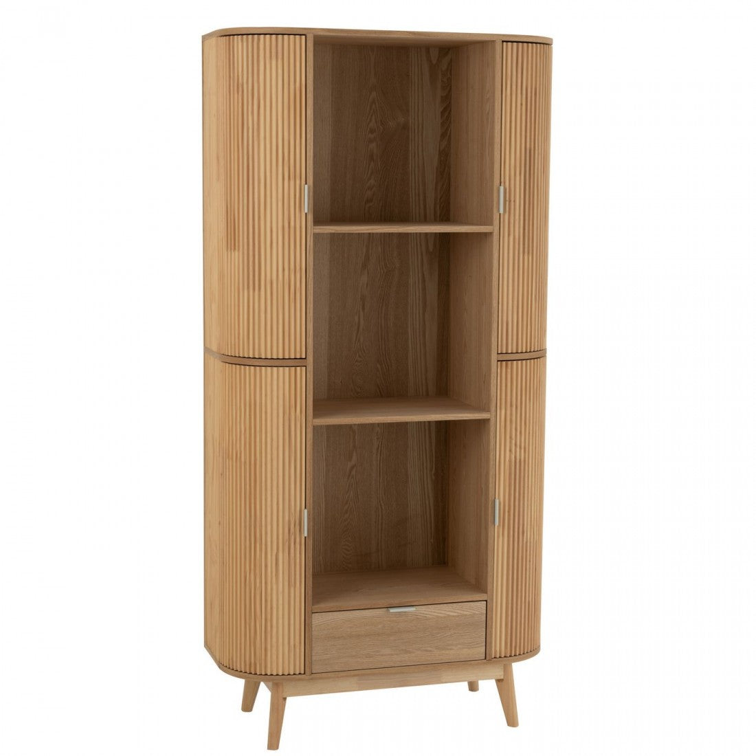 Kast Vakken Rond Mdf/Dennenhout Naturel J-Line