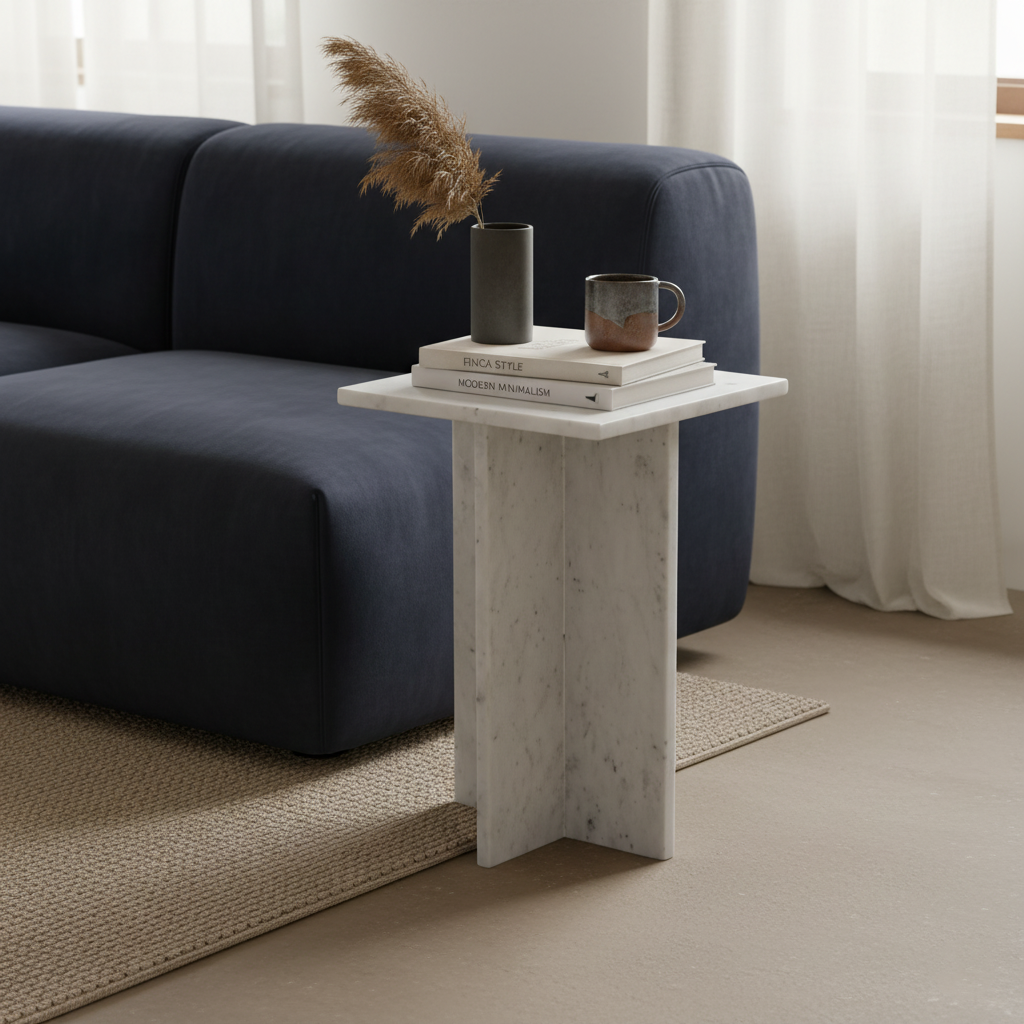 Bijzettafel Beijing Marmer Wit Raw Materials