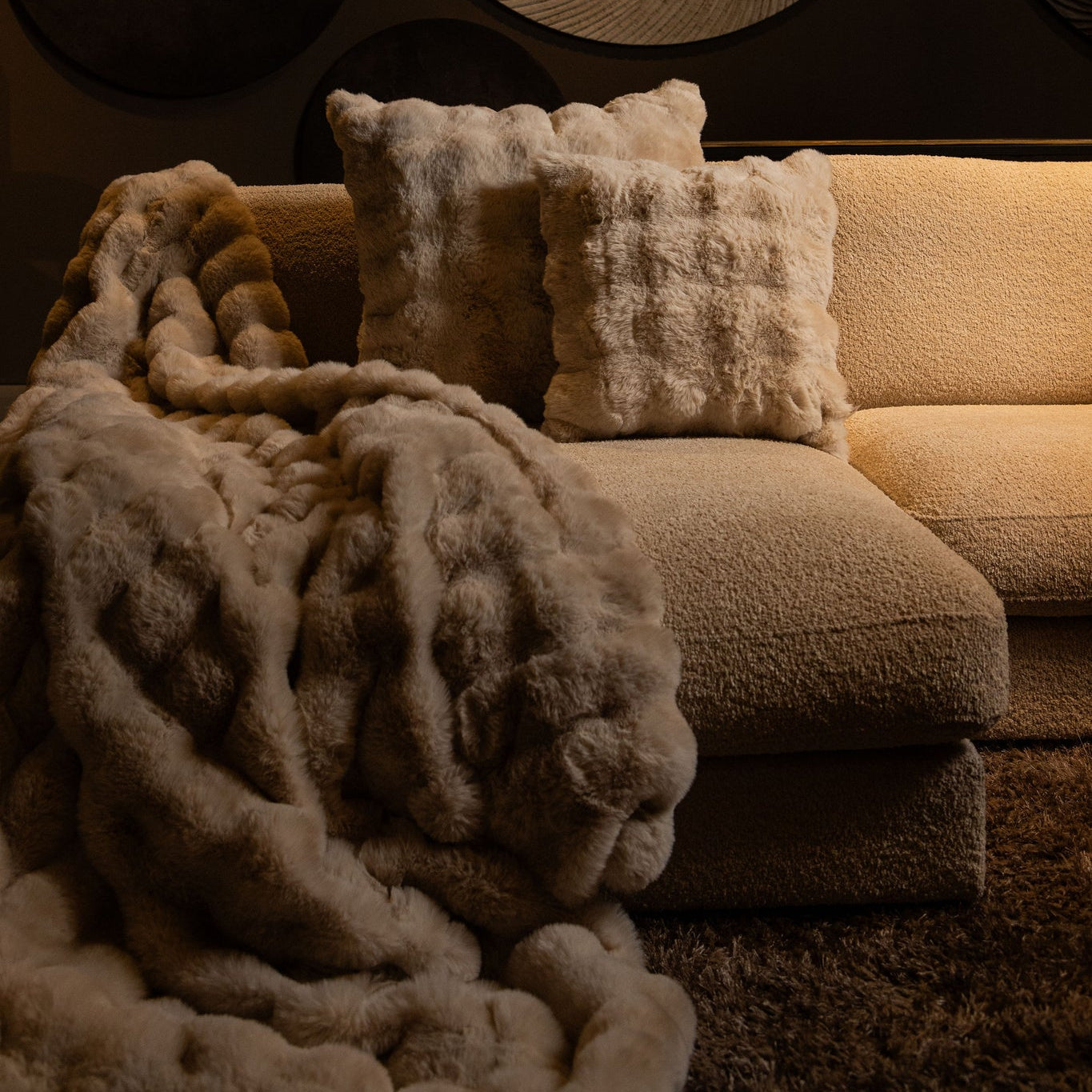 Plaid Dunae Crème Nep Bont Large 220x240cm PTMD