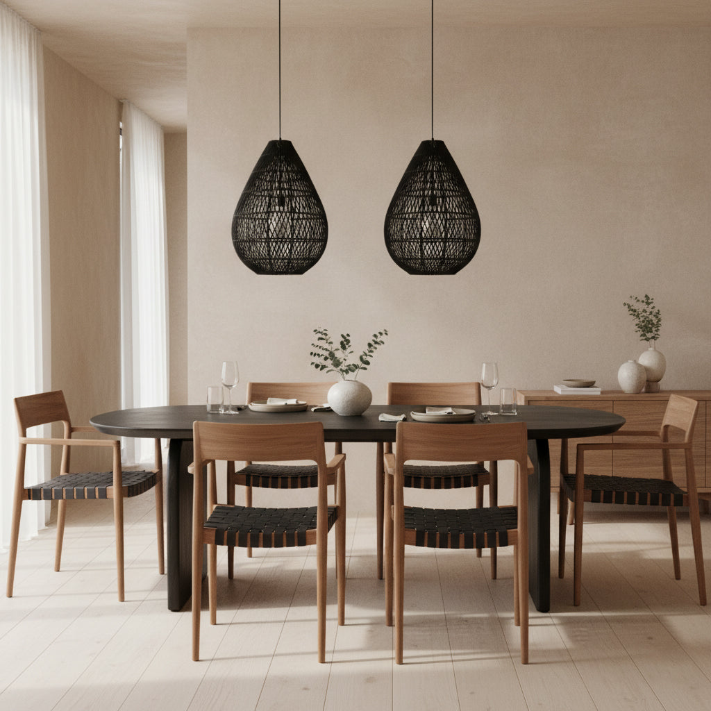 Maze Hanglamp Druppel Zwart Raw Materials