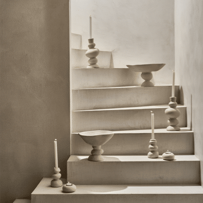 APILAR - Schaal - papier mâché - DIA 30 x H 25 cm - Gebroken Wit Pomax