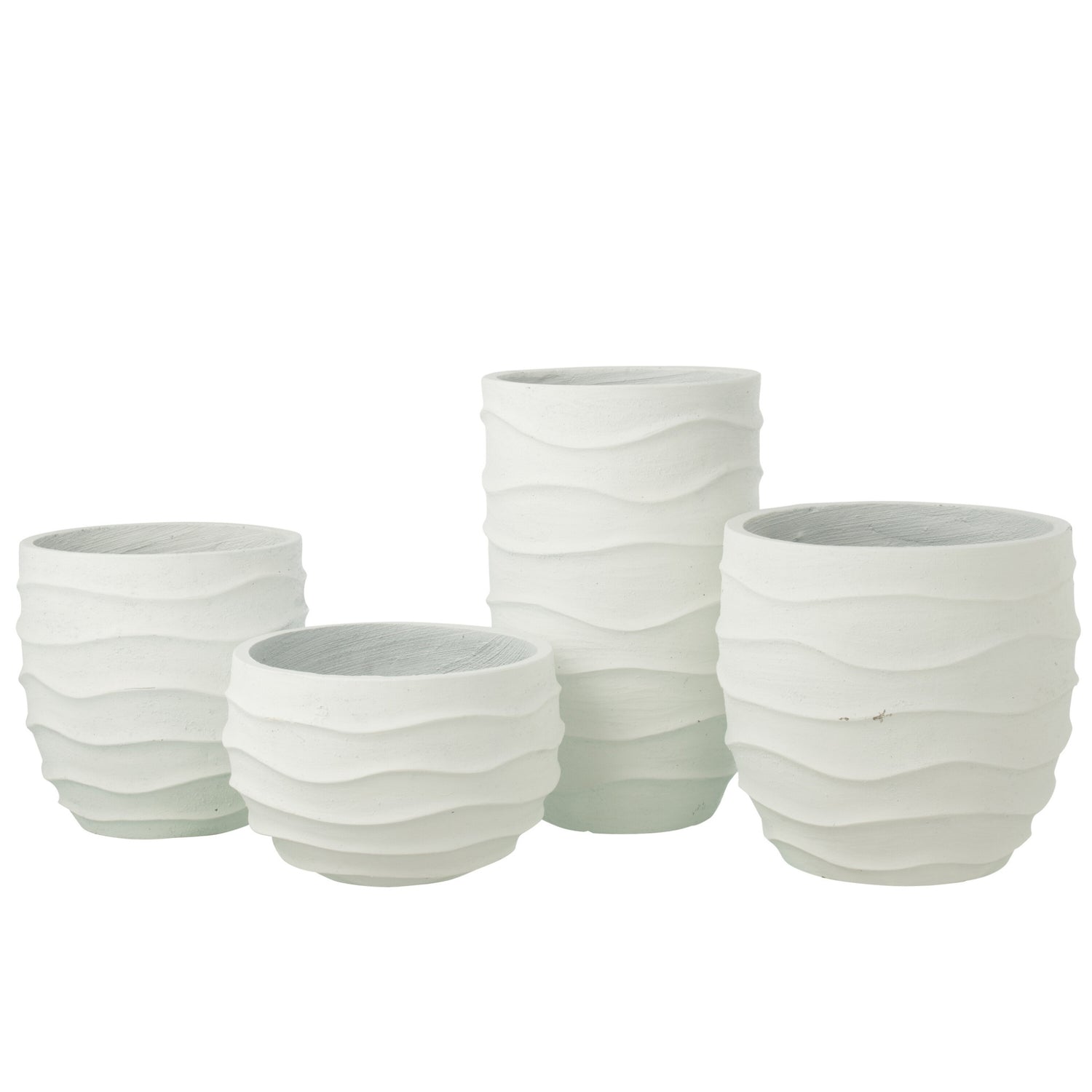 Bloempot Golf + Buiten Zand Wit Medium J-Line