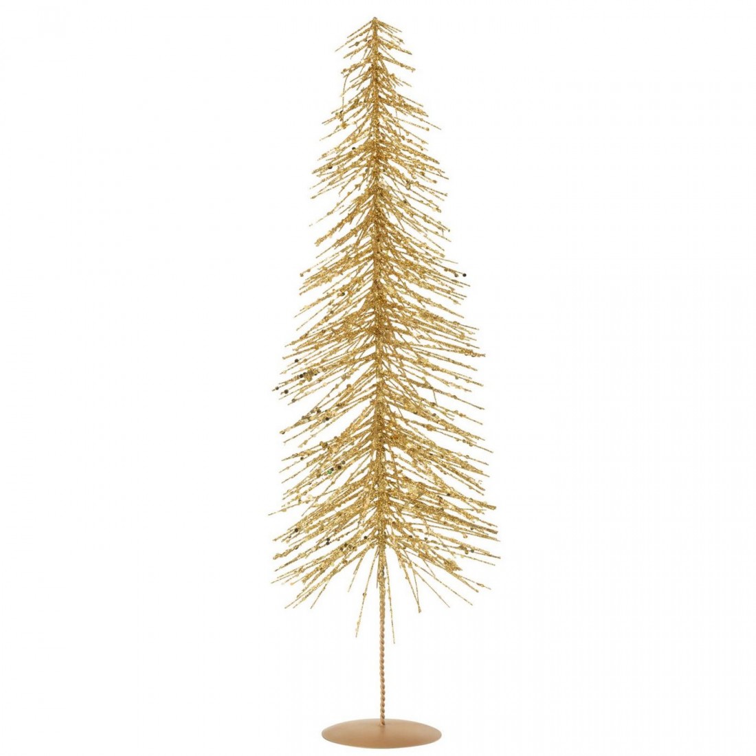 Weihnachtsbaum Glitzer Plastik Goldfarben Set mit 3 j-Line