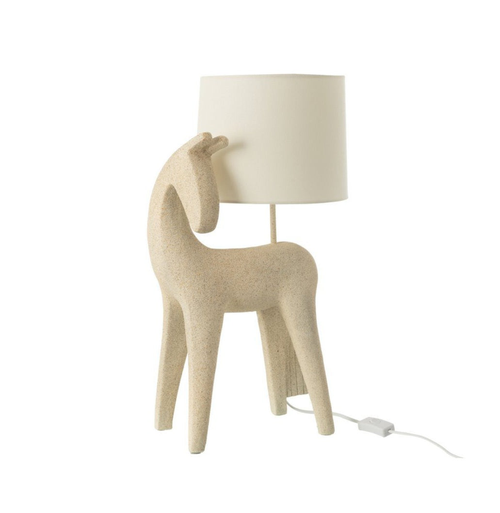 Tafellamp Paard Modern Resine Beige J-Line
