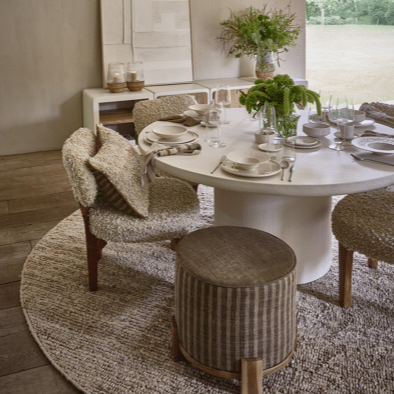 PIASTRO - Tafel - Kalkpleister - DIA 150 x H 68 cm - gebroken wit Pomax