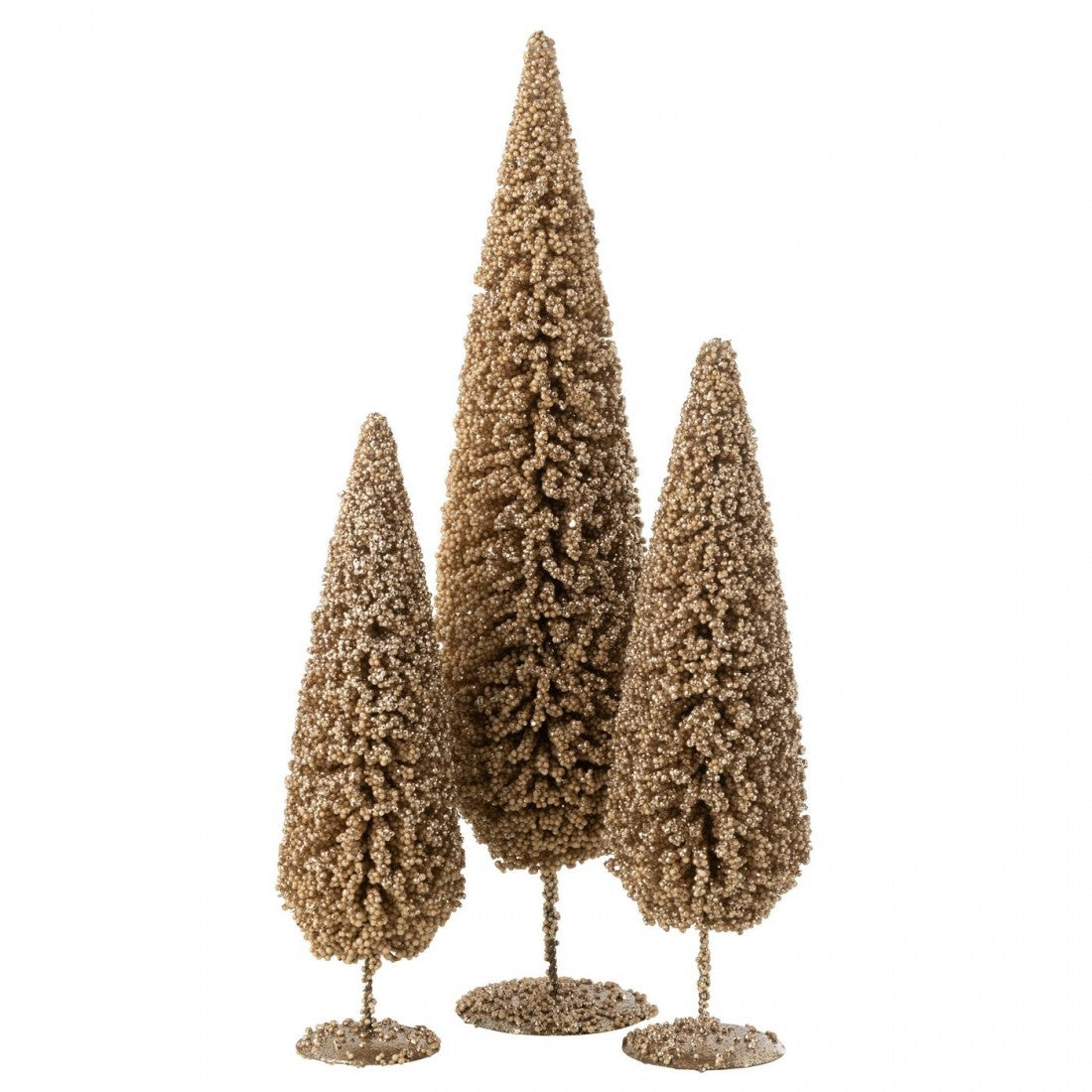 Weihnachtsbaum-Mützen champagnerfarben, 3er-Set von J-Line