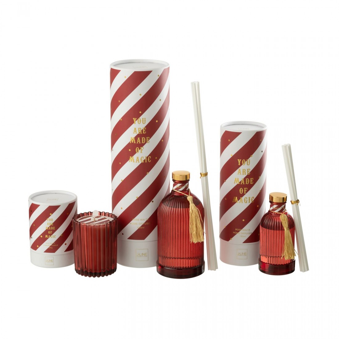 Geurverspreider Magic Geurolie Wit/Koraalrood Large 500ml J-line