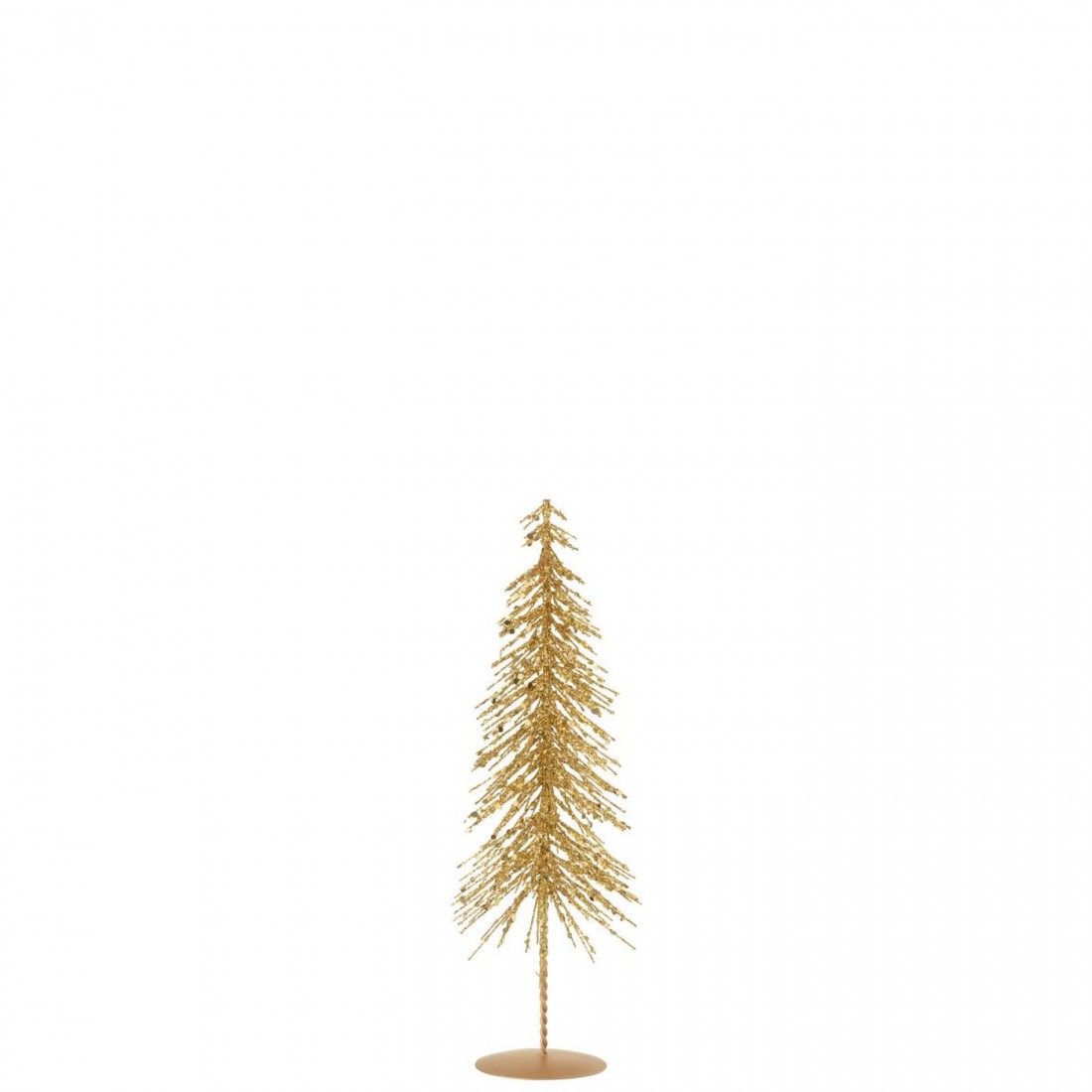 Weihnachtsbaum Glitzer Plastik Goldfarben Set mit 3 j-Line