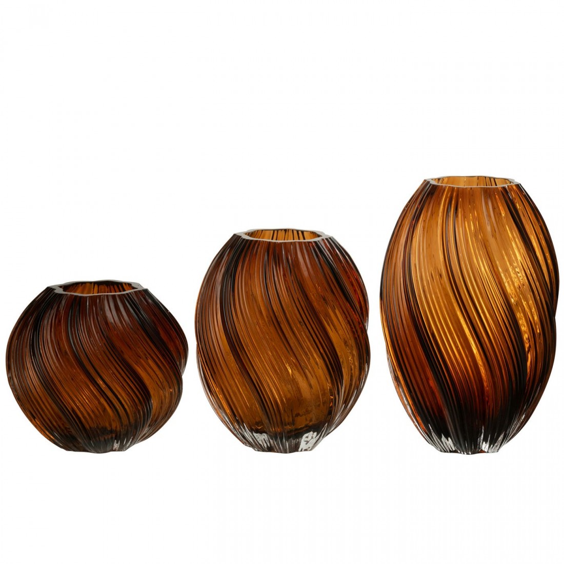 Vaas Carol Glas Bruin Medium Ø18xH21cm J-Line