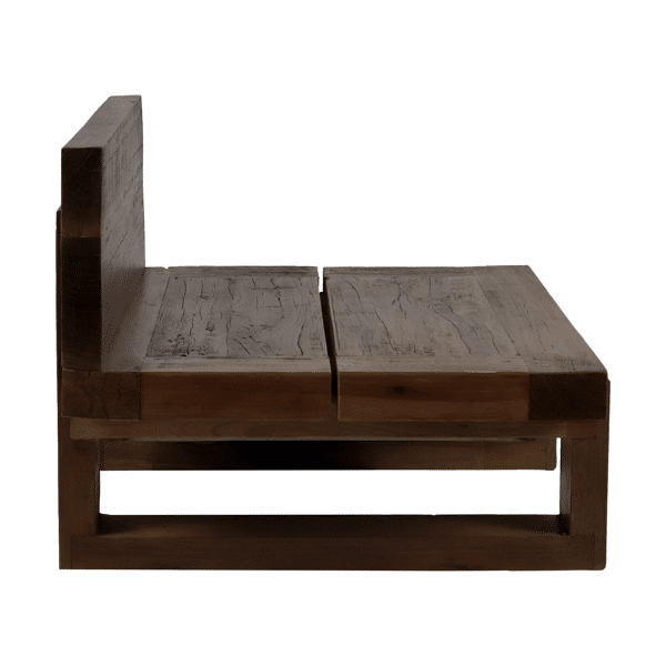 ANDALUCIA - Stoel - teruggewonnen hout - L 80 x W 70 x H 60 cm - Naturel Pomax