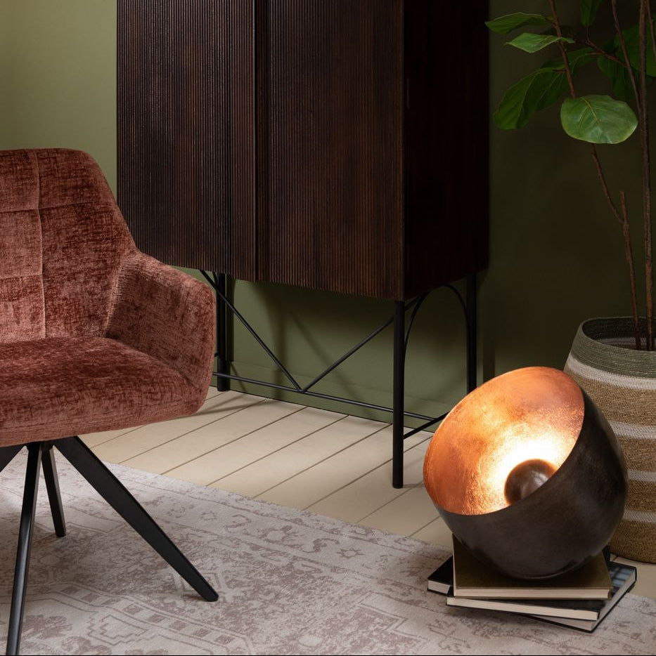 Stoel Louna Ijzer/Acryl Bruin J-Line