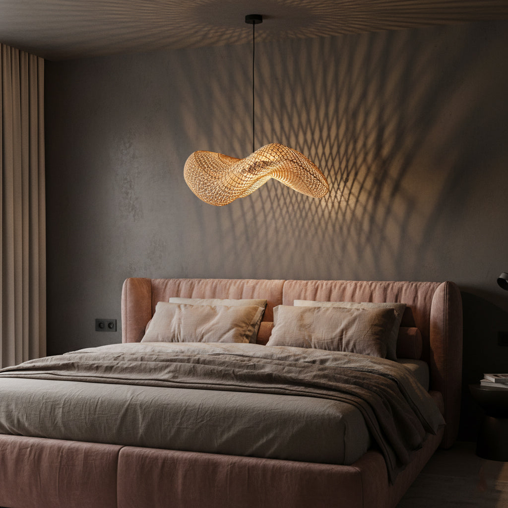 Hanglamp Wave Natural Large Raw Materials