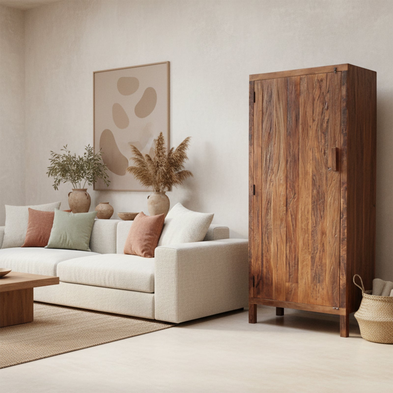 Farmwood 1 deur kast Raw Materials