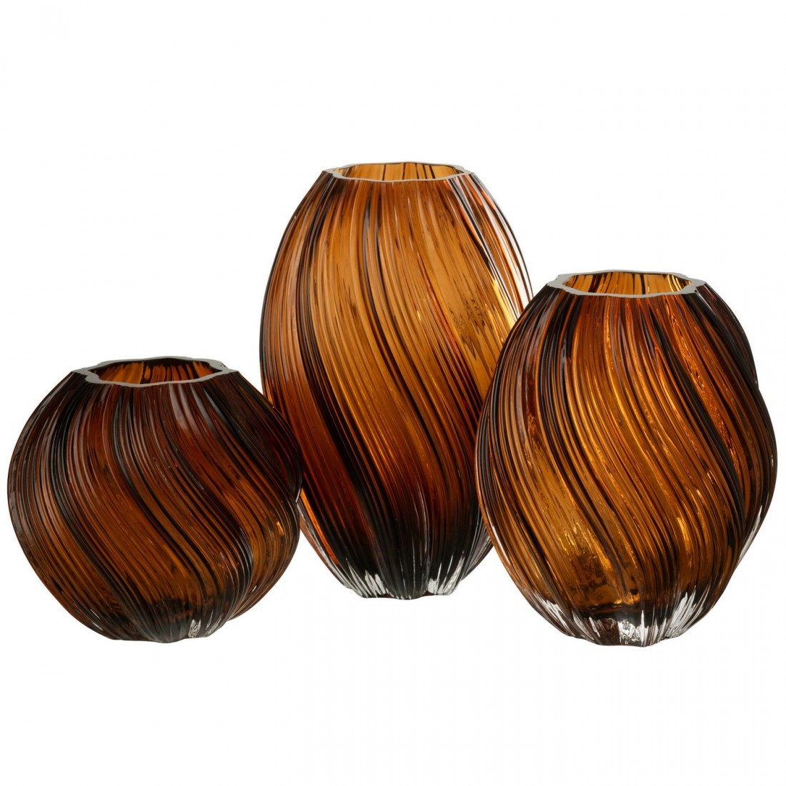 Vaas Carol Glas Bruin Large Ø18xH27cm J-Line