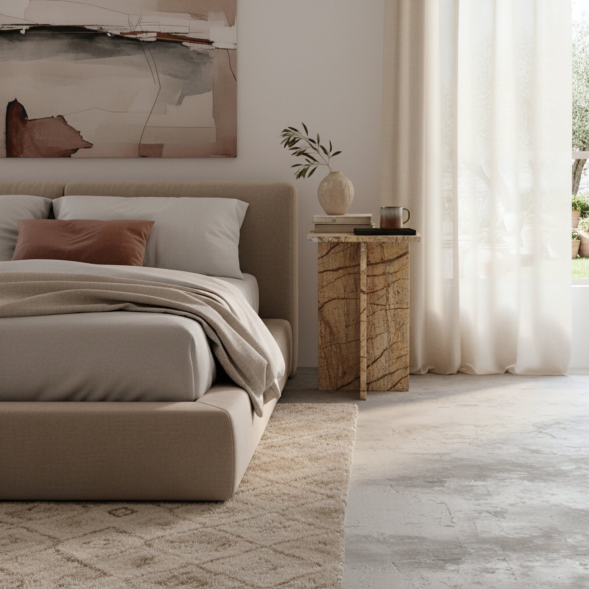 Bijzettafel Seoul Marmer Bizar Raw Materials