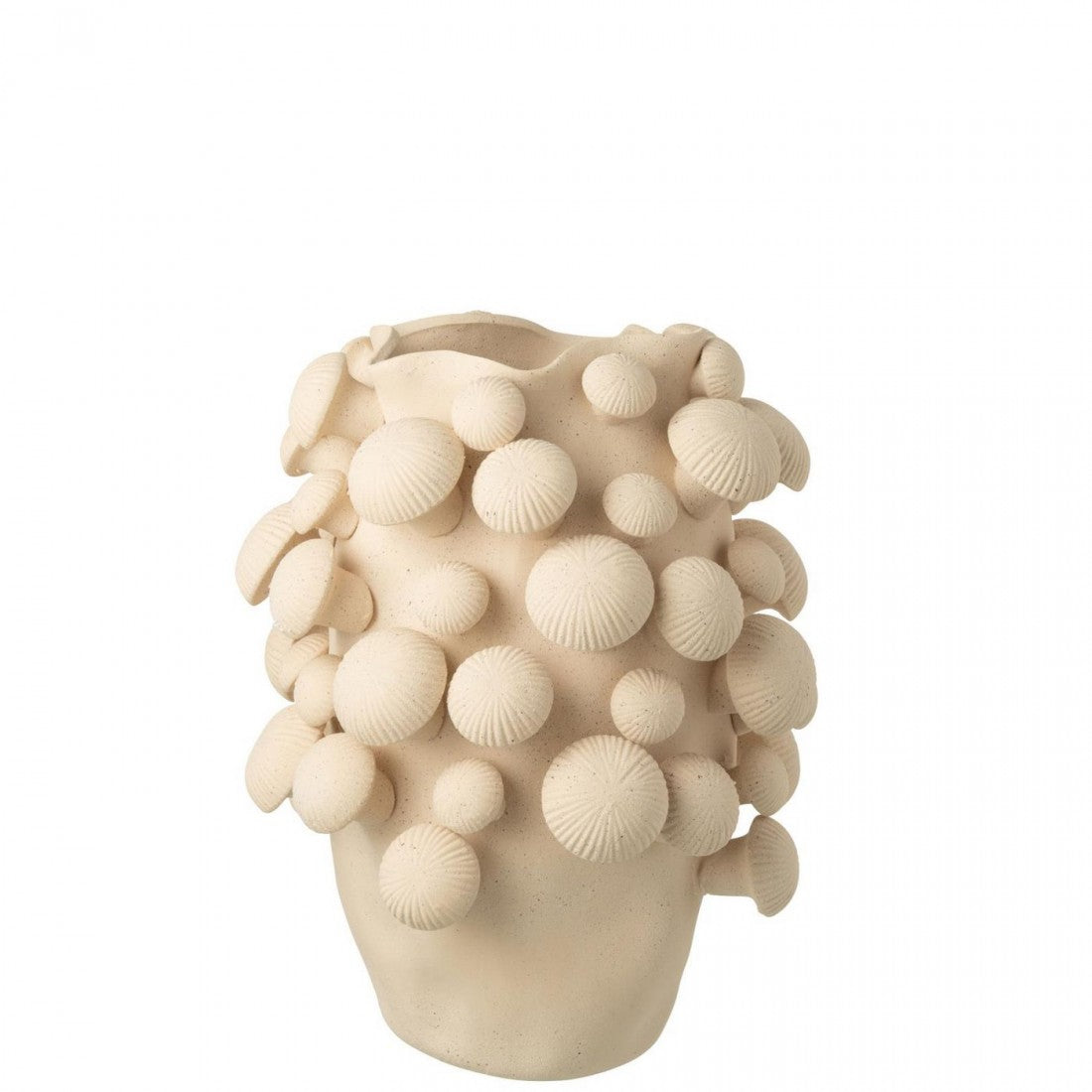 Vaas Fungi Keramiek Beige Large Dia 33,5xH46cm J-Line