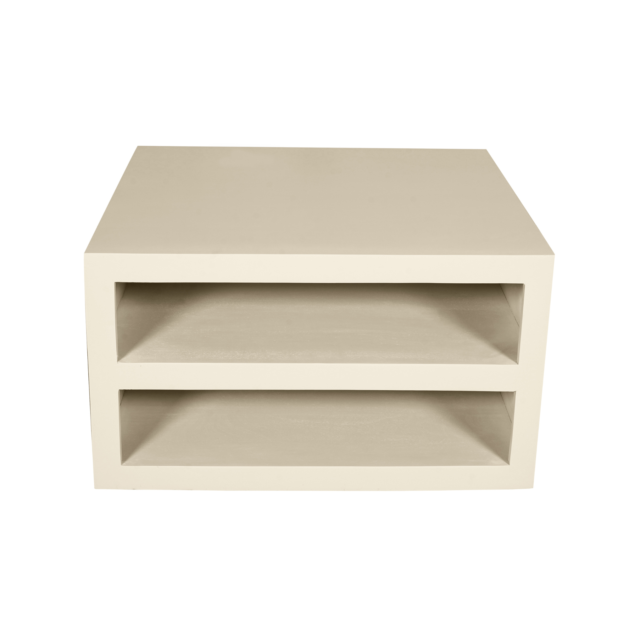 Salontafel Brussel Zand 80cm van mangohout van Starfurn in een lichte zithoek