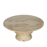 Salontafel Callain Natural Mango Wood Marble Top PTMD - Salontafel - PTMD - livinglovely.nl