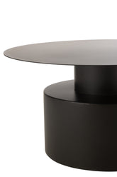 Salontafel Rond Metaal Zwart - Salontafel - J-Line - livinglovely.nl