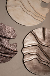 Samraj Brown MDF Wall Panel Wave Structure PTMD - Wandpaneel - PTMD - livinglovely.nl