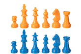 Schaakspel Dieren Blauw/Oranje J-Line - Schaakspel - J-Line - livinglovely.nl