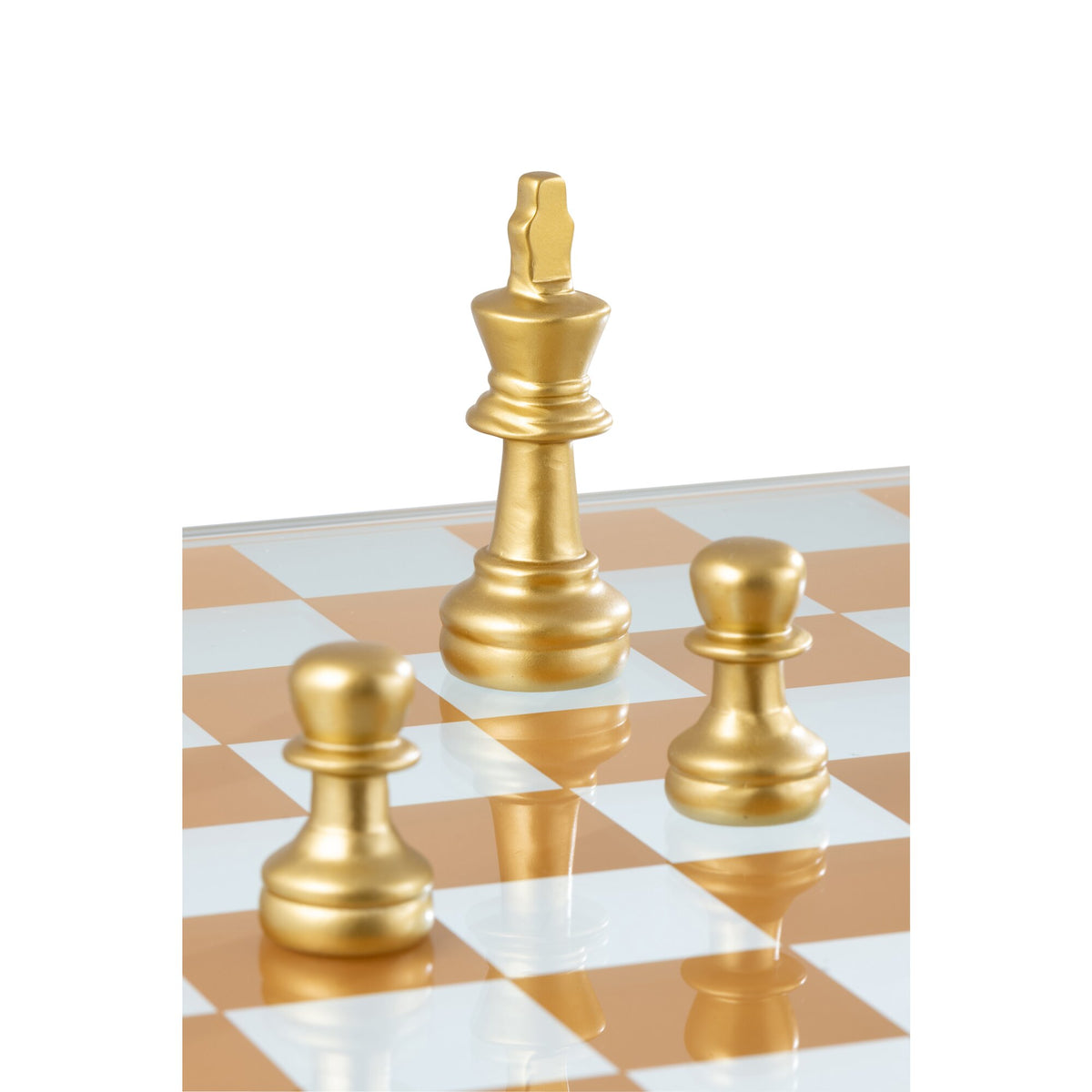 Schaakspel Glas Polyresin Multicolor J-Line