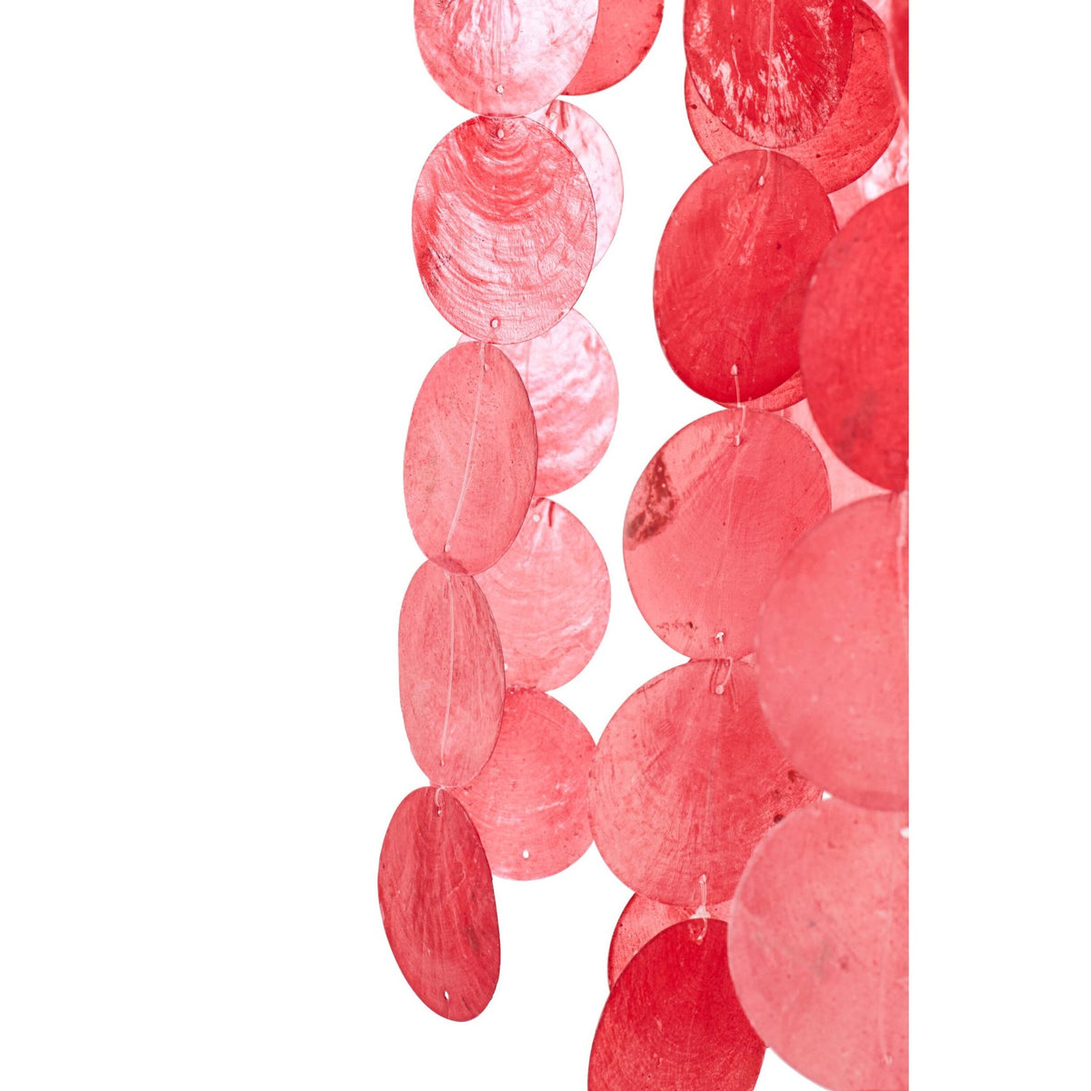 Muschel-Pendelleuchte Capiz Rot Large Ø80cm x H250cm J-Line