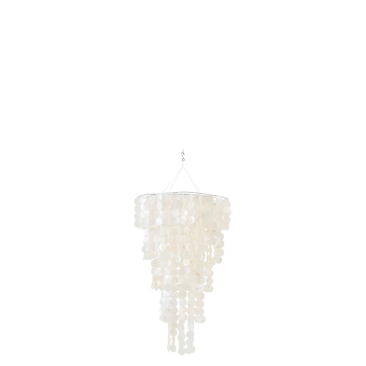 Muschel-Anhänger Capiz Weiß Klein Ø60cm x H100cm J-Line