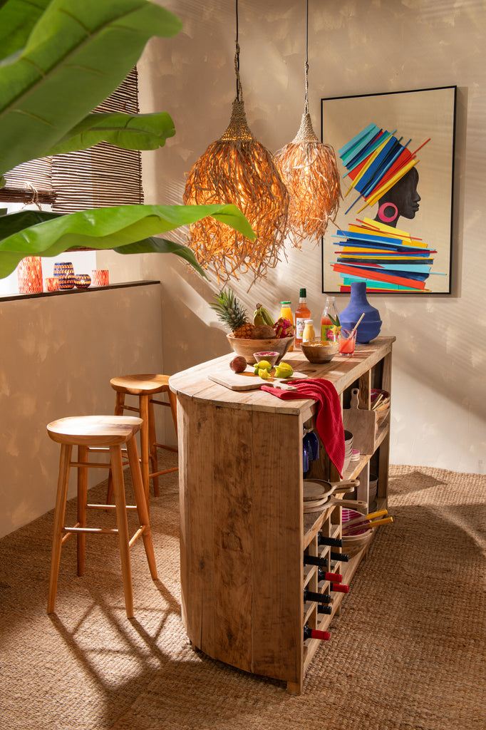 Gemälde Afrikanische Frau Holz/Leinwand Mix 2er-Set - Gemälde - J-Line - livinglovely.de