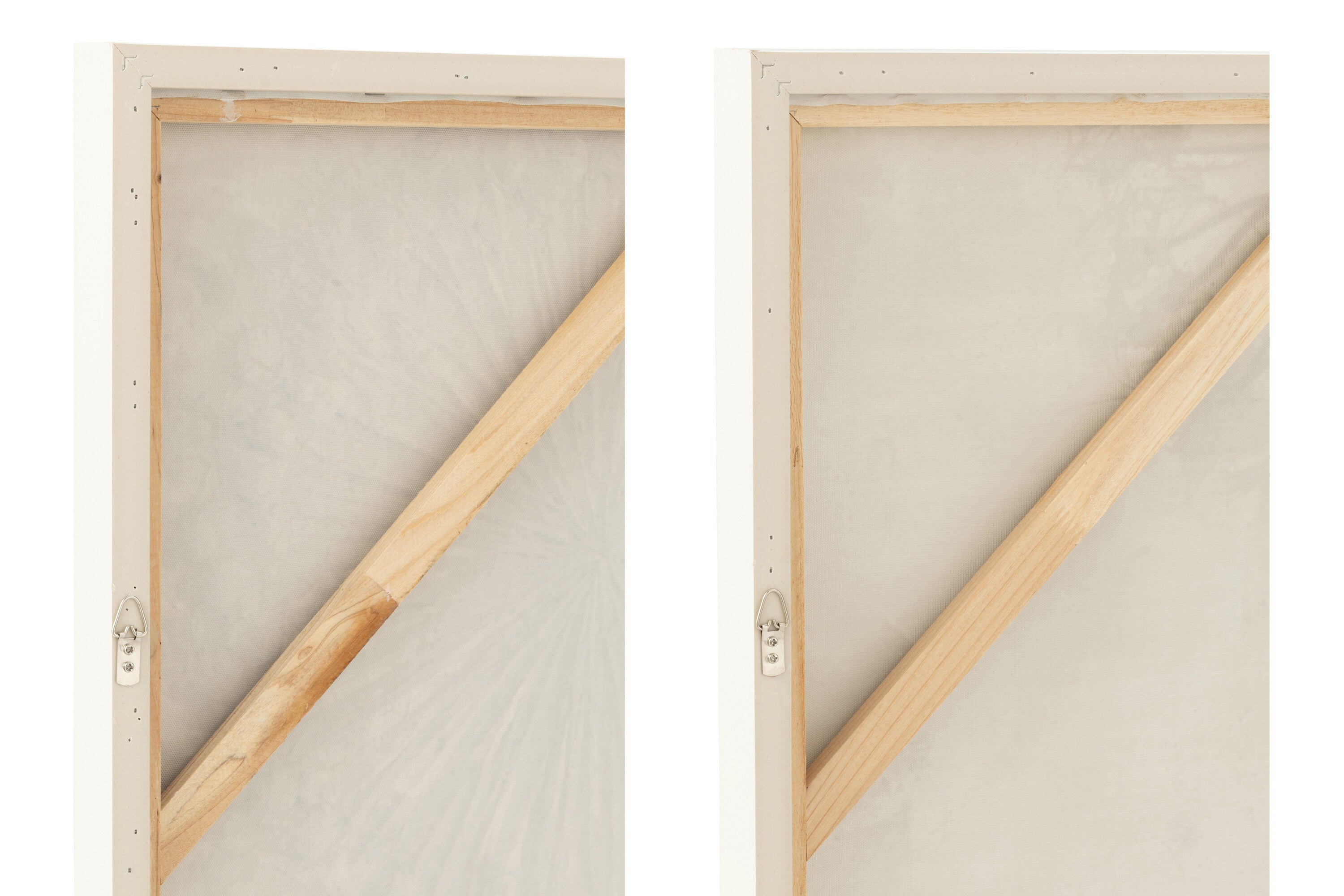 Schilderij Dandelion Acryl Ecru Set van 2 - Schilderij - J-Line - livinglovely.nl