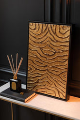 Malerei Tierdruck Holz/Leinwand Schwarz/Gold 3er-Set - Malerei - J-Line - livinglovely.de