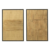 Malerei Streifen Holz/Leinwand Schwarz/Gold Set von zwei - Malerei - J-Line - livinglovely.de