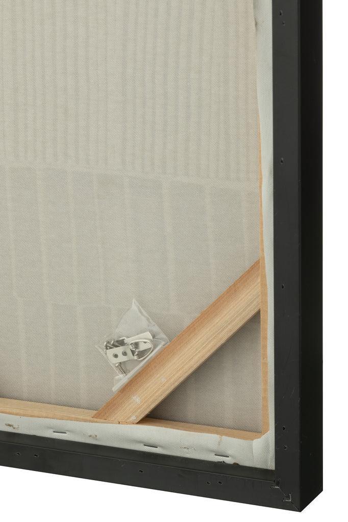 Malerei Streifen Holz/Leinwand Schwarz/Gold Set von zwei - Malerei - J-Line - livinglovely.de